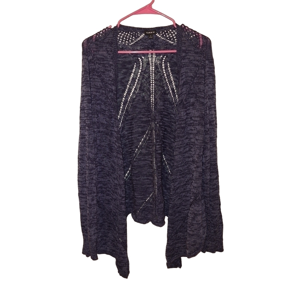 Torrid Blue Cardigan Sweater Size 1 - Picture 1 of 6